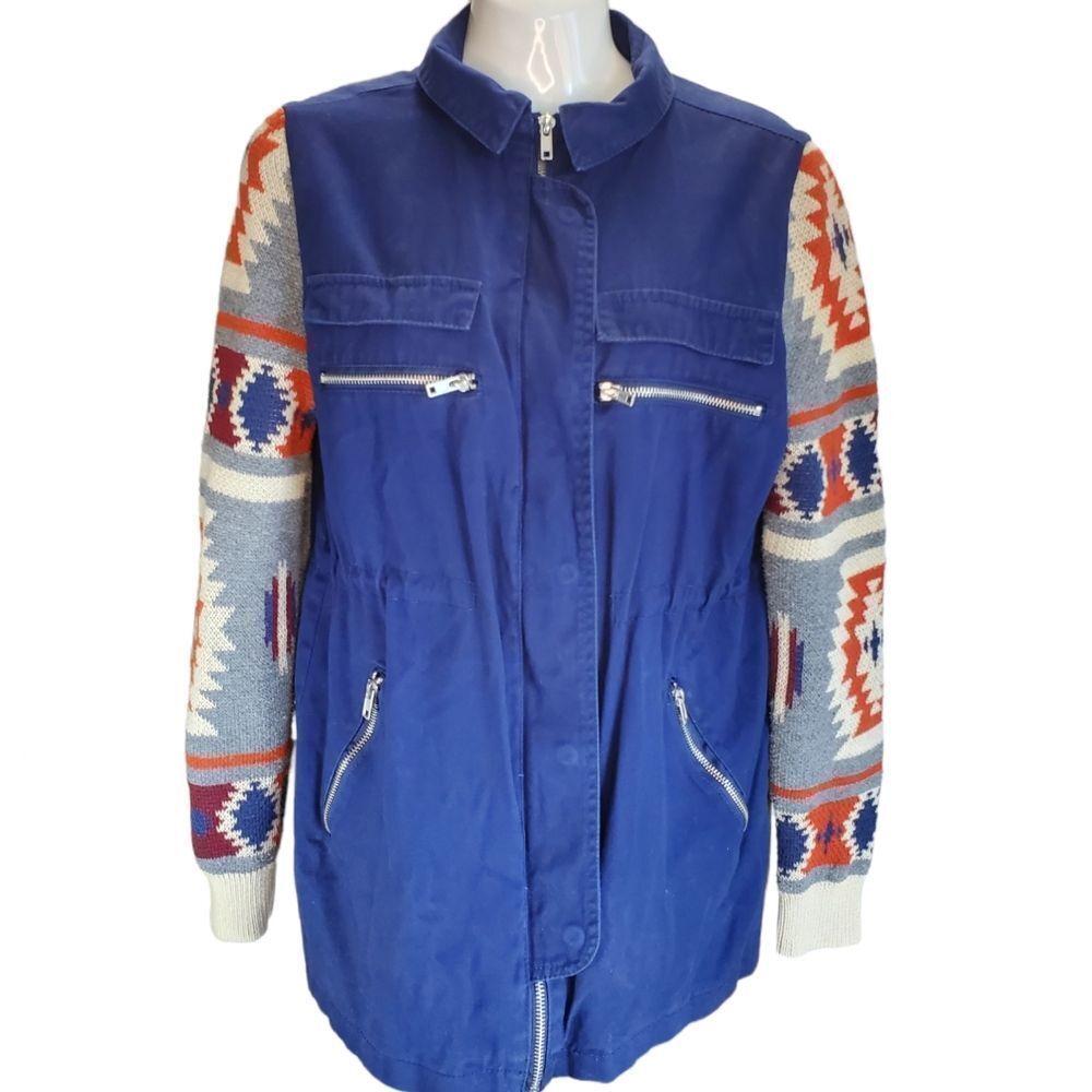 QUINN Tribal sleeve Utility Jacket M
